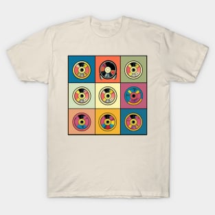 Vintage Pop Art Vinyl Records T-Shirt